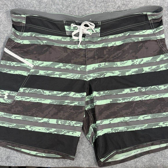 Under Armour Other - Under Armour Heat Gear Board Shorts Mens 42 Swim Trunks Loose Fit Green Black